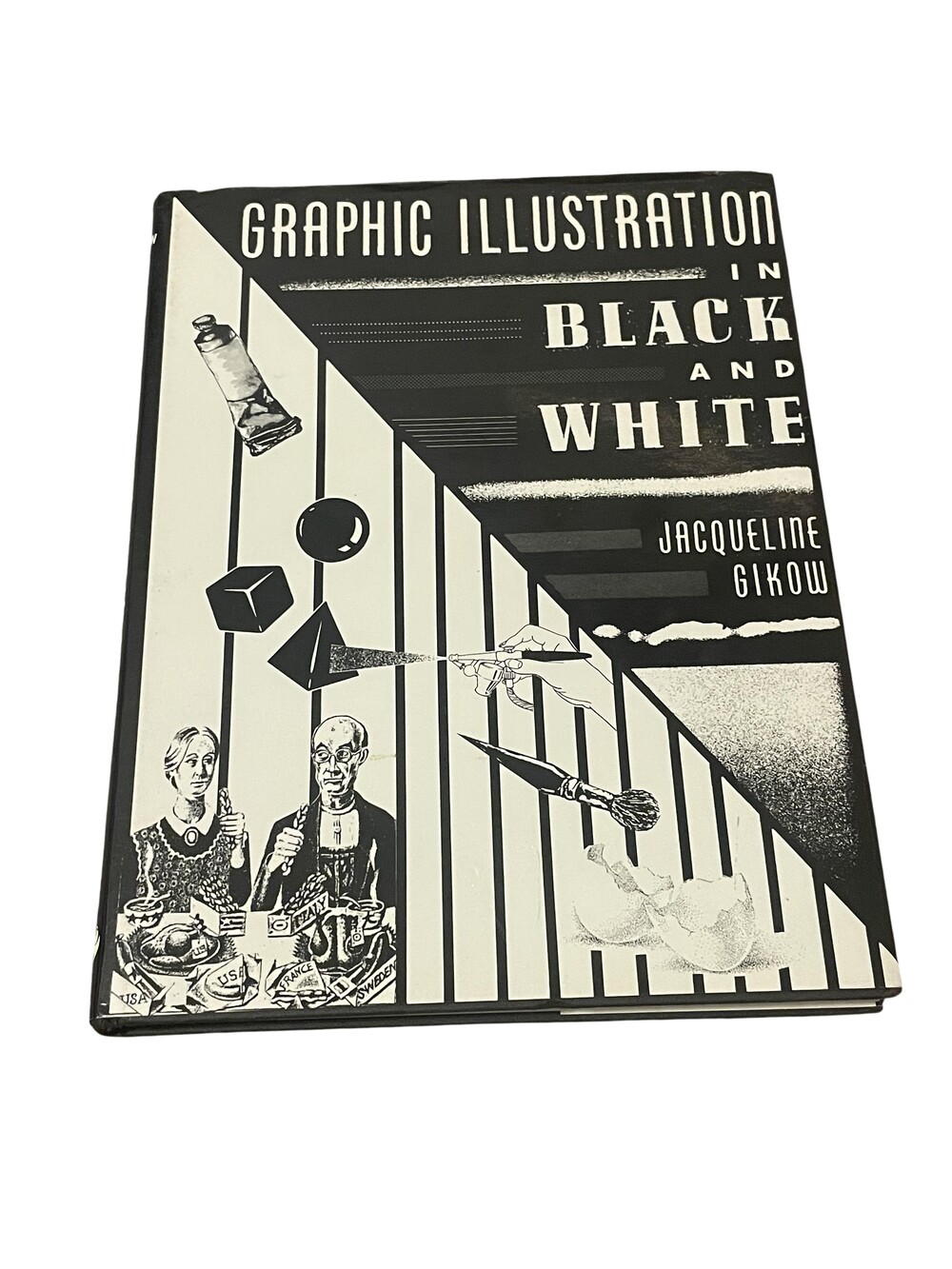 Vintage Graphic Illustration In Black And White Jacqueline Gikow Art Hardcover